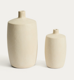 MIRENI papier-mâché vase beige Ø 26 cm