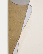 MARVILO grey and mustard abstract canvas 120 x 200cm