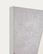 MARVILO grey and mustard abstract canvas 120 x 200cm