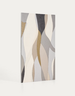 MARVILO grey and mustard abstract canvas 120 x 200cm