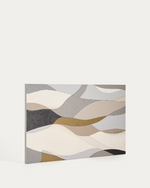 MARVILO grey and mustard abstract canvas 120 x 200cm