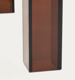 ADULARIA table in brown tempered glass 160 x 90cm