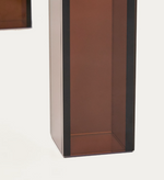 ADULARIA table in brown tempered glass 200 x 100cm