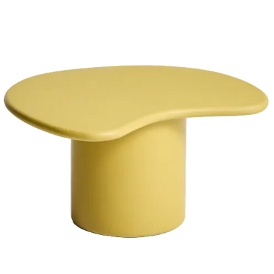 MACARELLA Coffee table in mustard concrete 83 x 77cm