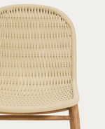 ALIPA chair in FSC 100% solid acacia wood and ecru rope cord