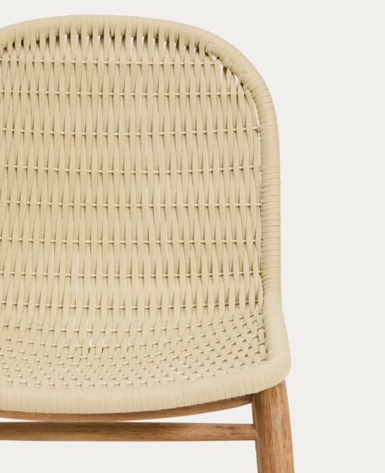 ALIPA chair in FSC 100% solid acacia wood and ecru rope cord