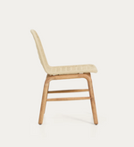 ALIPA chair in FSC 100% solid acacia wood and ecru rope cord
