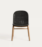 ALIPA chair in FSC 100% solid acacia wood and dark grey rope cord