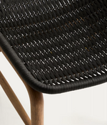 ALIPA chair in FSC 100% solid acacia wood and dark grey rope cord
