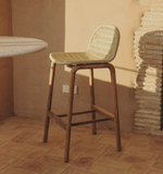 ALIPA stool in FSC 100% solid acacia wood and ecru rope cord 75 cm