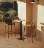 ALIPA stool in FSC 100% solid acacia wood and ecru rope cord 75 cm