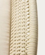 ALIPA 2-seater sofa in solid acacia wood and ecru rope cord 165 cm