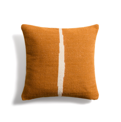 DAILA orange 100% PET cushion cover with Ikat graphic 50 x 50cm