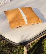 DAILA orange 100% PET cushion cover with Ikat graphic 50 x 50cm