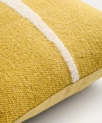 DAILA yellow 100% PET cushion cover with Ikat graphic 50 x 50cm