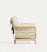 ALIPA armchair in FSC 100% solid acacia wood and ecru rope cord
