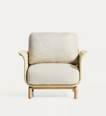 ALIPA armchair in FSC 100% solid acacia wood and ecru rope cord