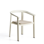ERICE Stackable chair in aluminium and ecru rope
