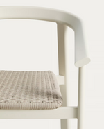 ERICE Stackable chair in aluminium and ecru rope