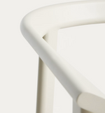 ERICE Stackable chair in aluminium and ecru rope