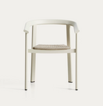 ERICE Stackable chair in aluminium and ecru rope