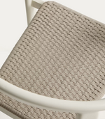 ERICE Stackable chair in aluminium and ecru rope