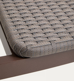 ERICE Stackable chair in aluminium and brown rope