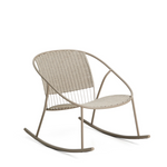ATRANI rocking chair in galvanized steel and taupe rope