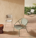 ATRANI rocking chair in galvanized steel and taupe rope