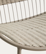 ATRANI rocking chair in galvanized steel and taupe rope