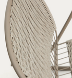 ATRANI rocking chair in galvanized steel and taupe rope