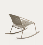 ATRANI rocking chair in galvanized steel and taupe rope