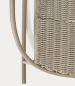 ATRANI rocking chair in galvanized steel and taupe rope