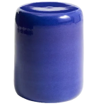 MESQUIDA Outdoor side table in ceramic with glazed blue finish Ø 35cm