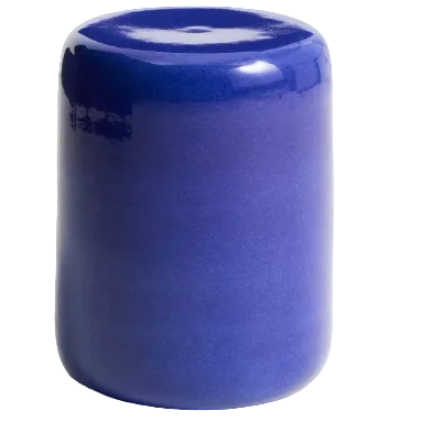 MESQUIDA Outdoor side table in ceramic with glazed blue finish Ø 35cm