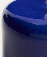 MESQUIDA Outdoor side table in ceramic with glazed blue finish Ø 35cm
