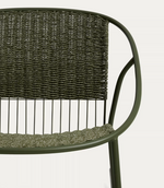 ATRANI rocking chair in galvanized steel and green rope