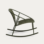 ATRANI rocking chair in galvanized steel and green rope