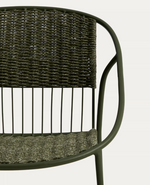 ATRANI chair in galvanized steel and green rope