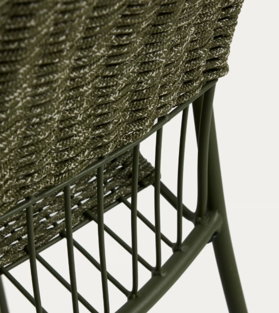 ATRANI chair in galvanized steel and green rope
