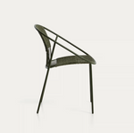 ATRANI chair in galvanized steel and green rope