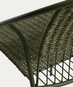 ATRANI chair in galvanized steel and green rope