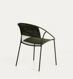 ATRANI chair in galvanized steel and green rope