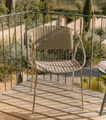 ATRANI chair in galvanized steel and taupe rope