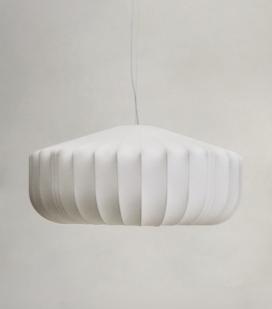 SOMAR ceiling lamp made with synthetic fibres and steel rods Ø76cm