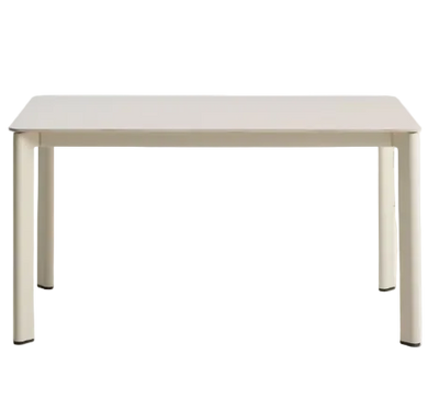 ANAFI Table in sintered stone and graphite aluminium 140 x 80 cm