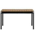 CANYELLES Outdoor extendable table in polywood and aluminium in light grey 140 (200) x 90cm