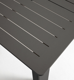 LIVORNO extendable table in graphite aluminium 233(350) x 100 cm