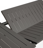 LIVORNO extendable table in graphite aluminium 233(350) x 100 cm