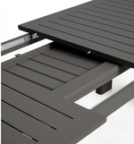 LIVORNO extendable table in graphite aluminium 233(350) x 100 cm